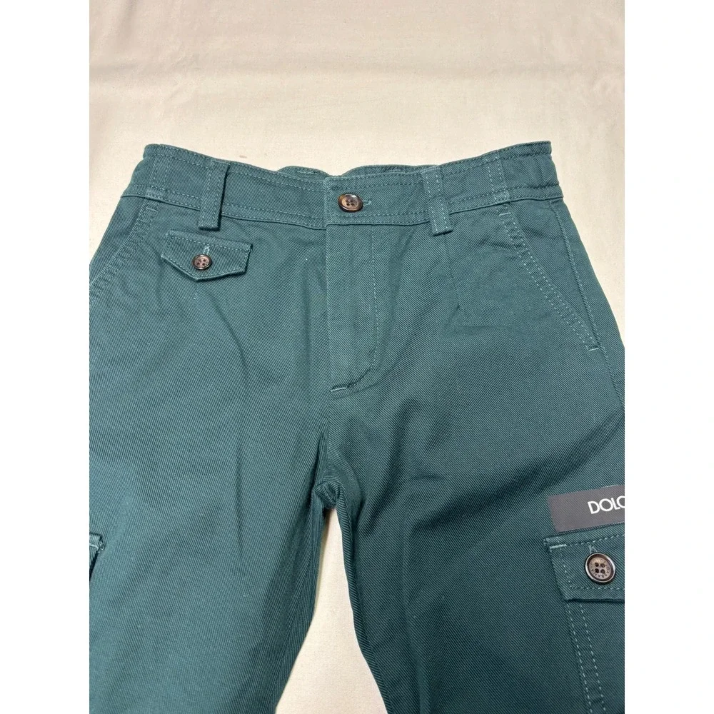 Dolce & Gabbana Kids Teal Green Cargo Pants Zipper Hem Size 6 W22 L18 L43P70‎